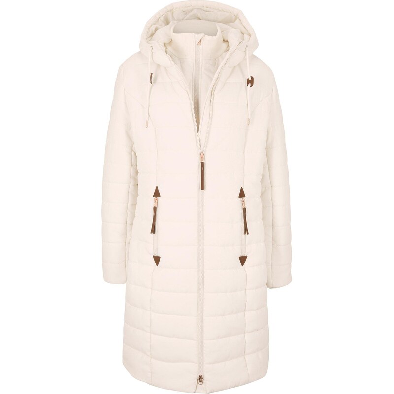 bonprix Prešívaný kabát, 2v1 vzhľad, farba béžová 44981899