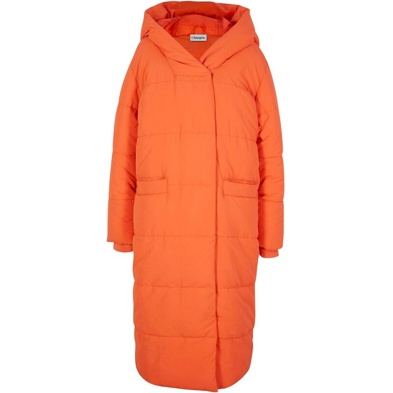bonprix Prešívaný kabát oversize, farba oranžová 44793095