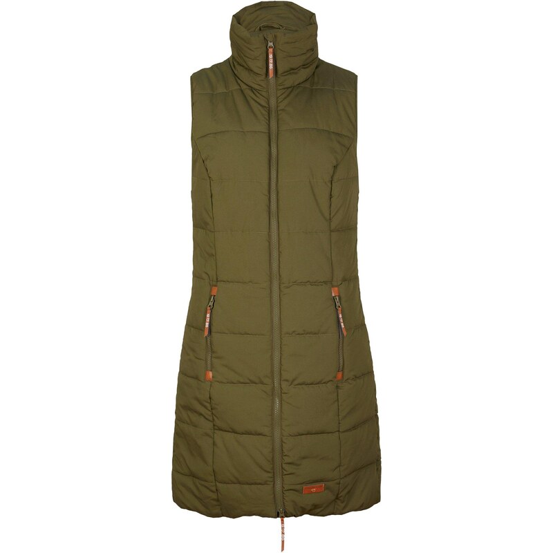 bonprix Dlhá vesta so stojačikom, farba zelená 44793100