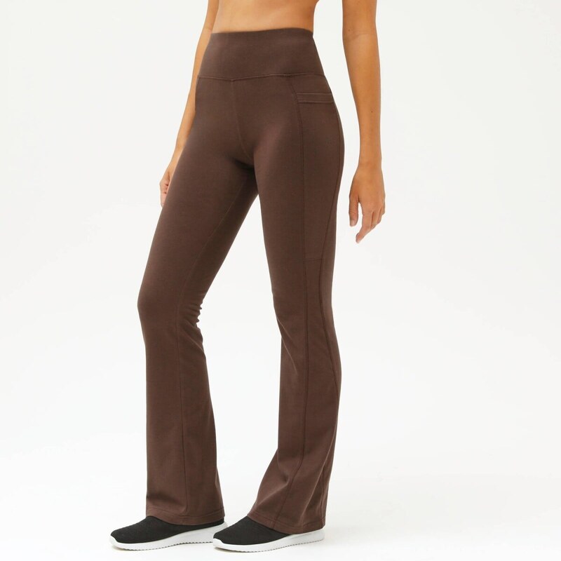 Bootcut legíny s vysokým pásom čokoládová 054 Blancheporte 67387761