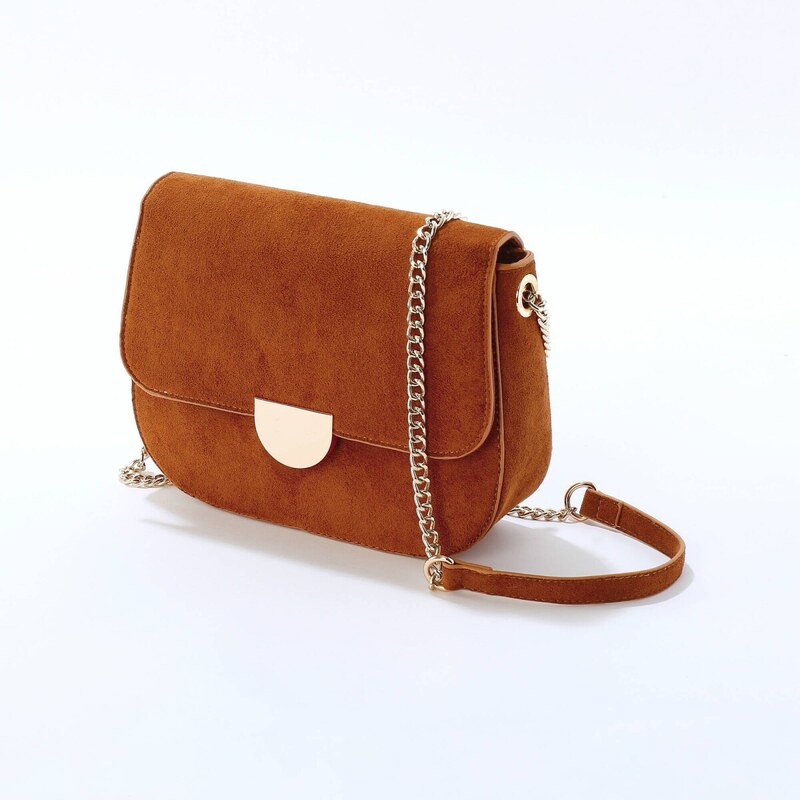 Kabelka so semišovým vzhľadom karamelová 000 Blancheporte 67387806