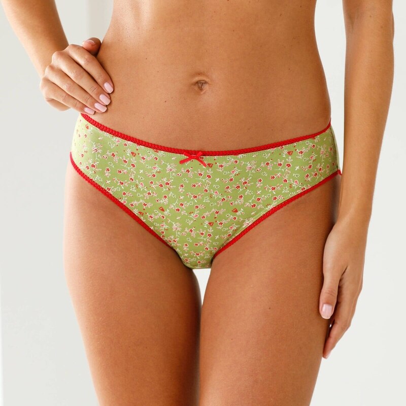 Súprava 4 midi nohavičiek s potlačou čerešní červená 048 Blancheporte 67387908