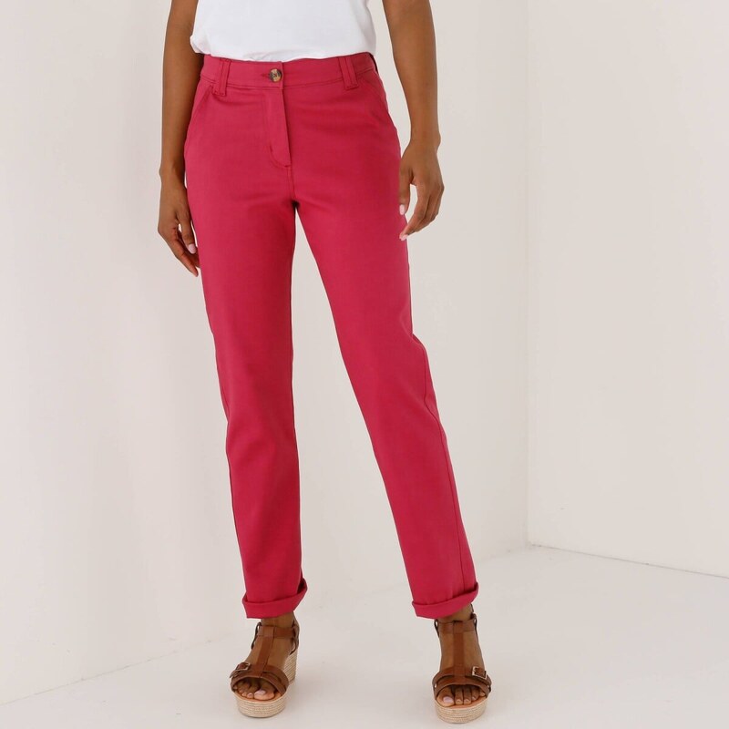 Strečové chino nohavice čerešňová 052 Blancheporte 67387991