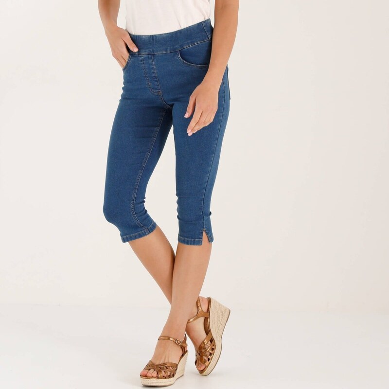 Strečové úzke 3/4 džegíny modrá 054 Blancheporte 67388010