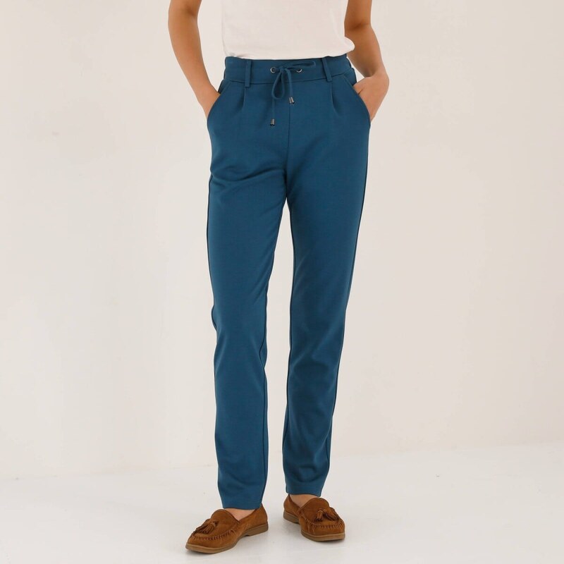 Chino nohavice z Milano úpletu petrolejová 054 Blancheporte 67388026