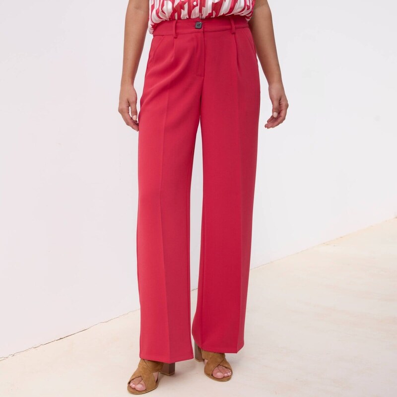 Široké splývavé nohavice červená 054 Blancheporte 67388062