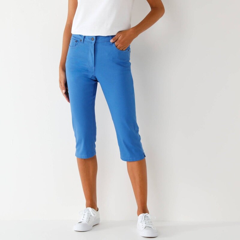 Úzke farebné 3/4 nohavice modrá 052 Blancheporte 67388127