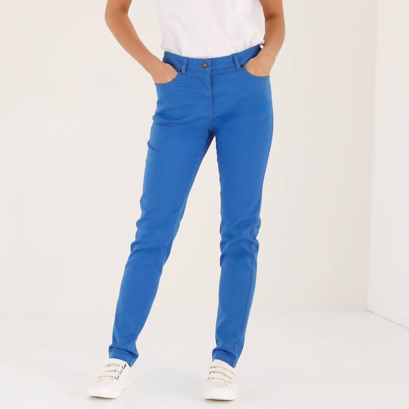 Úzke dlhé farebné nohavice modrá 052 Blancheporte 67388133