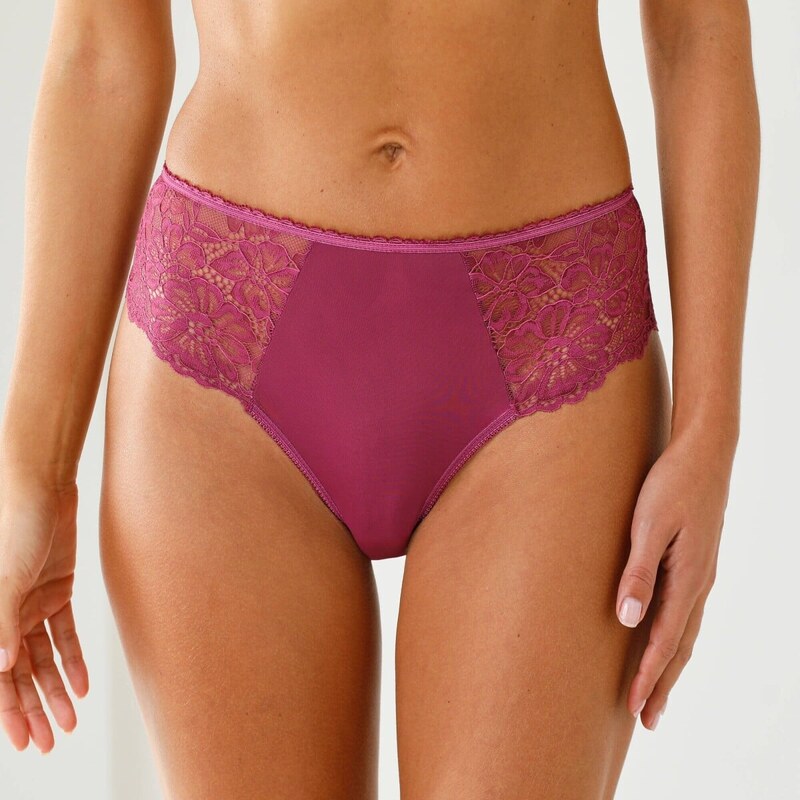 Súprava 2 tangá nohavičiek s vysokým pásom z čipky a mikrovlákna 67388175