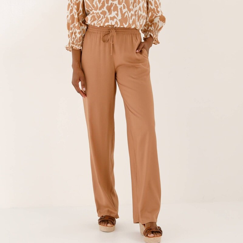 Jednofarebné 7/8 nohavice s pružným pásom oriešková 054 Blancheporte 67388183