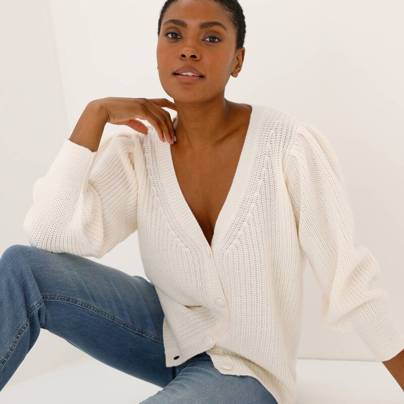 Sveter s výstrihom do Va 3/4 rukávmi ražná 054 Blancheporte 67388141