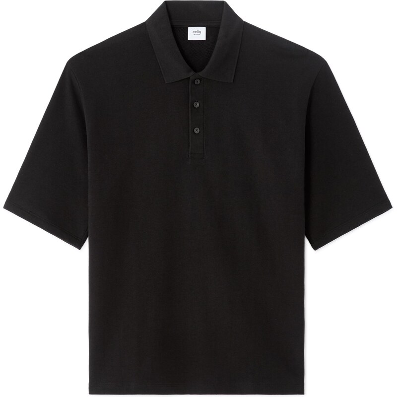 Čierne oversize polo tričko Celio 67389550