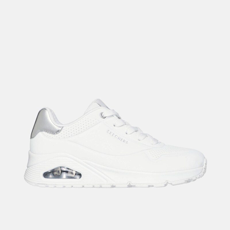 Dámske bielo-strieborné tenisky Skechers UNO - Golden Air 67393209