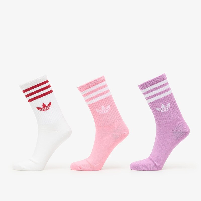 adidas Originals Ponožky adidas 3S Crew Socks 3-Pack Preloved Purple/ 67391176
