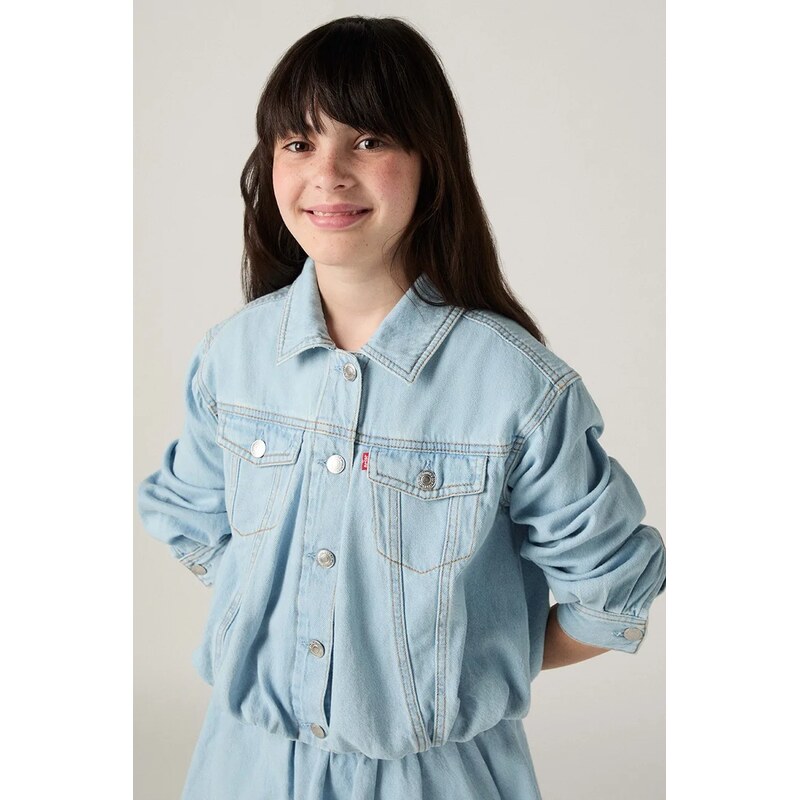 Detská rifľová bunda Levis BUBBLE TRUCKER 67391499