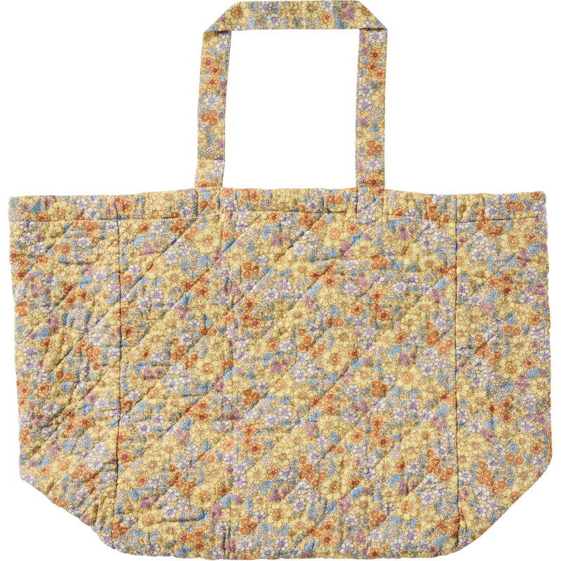 Ib Laursen Prošívaná bavlněná taška Yellow / multi colour flowers 67392001