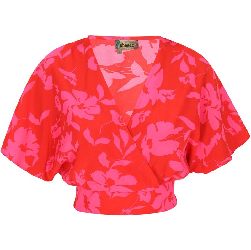 ebeeza Blúzka Fashion Look svetloružová / červená 66460280