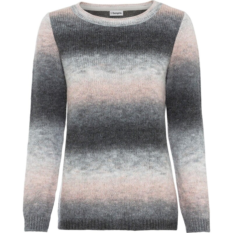 bonprix Pulóver s farebným prelivom, farba ružová 44790525