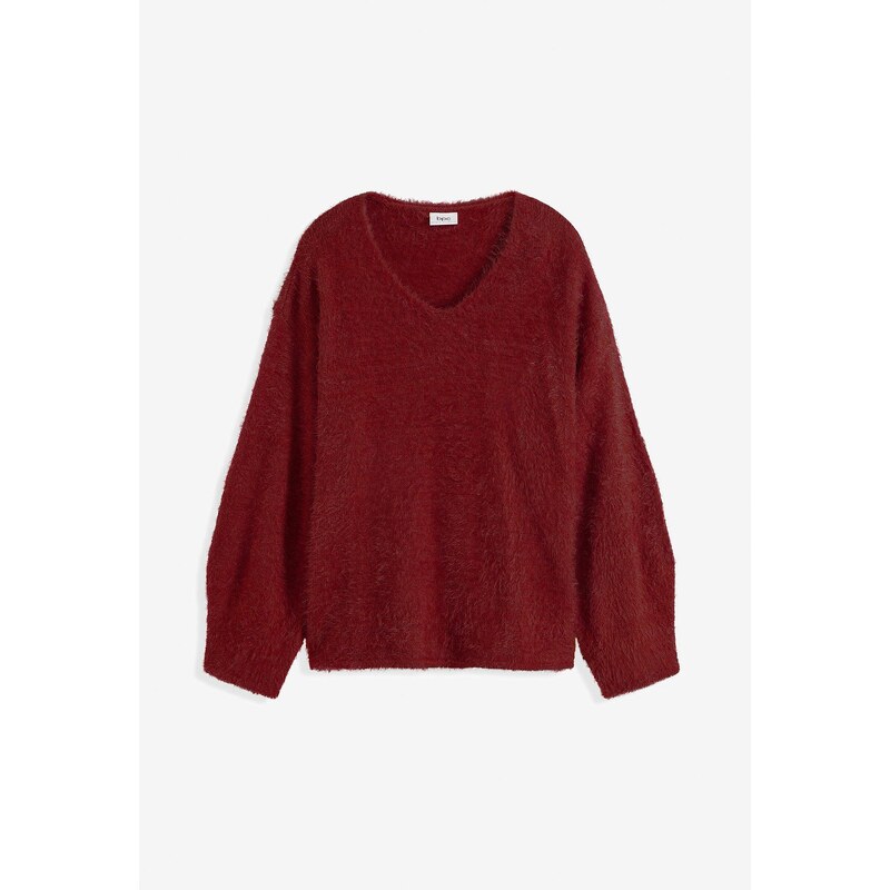 bonprix Oversize-pulóver, farba červená 57336341