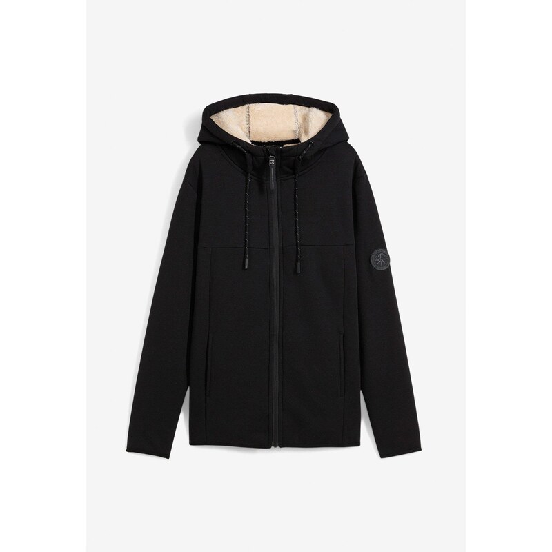 bonprix Termo flísová bunda, farba čierna 60392924