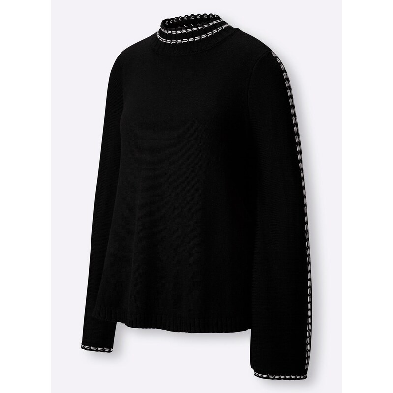 heine Sveter čierna / biela 54293842