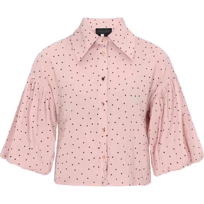 NAEMI Blúzka Fashion Look rosé / čierna 65882175