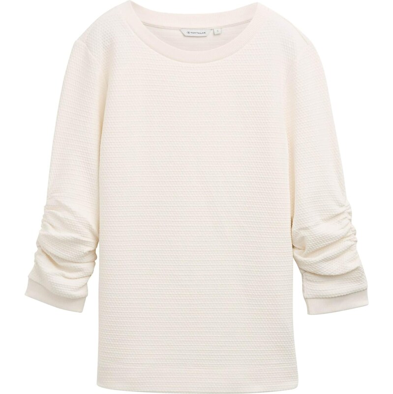 TOM TAILOR Mikina biela ako vlna 67399741