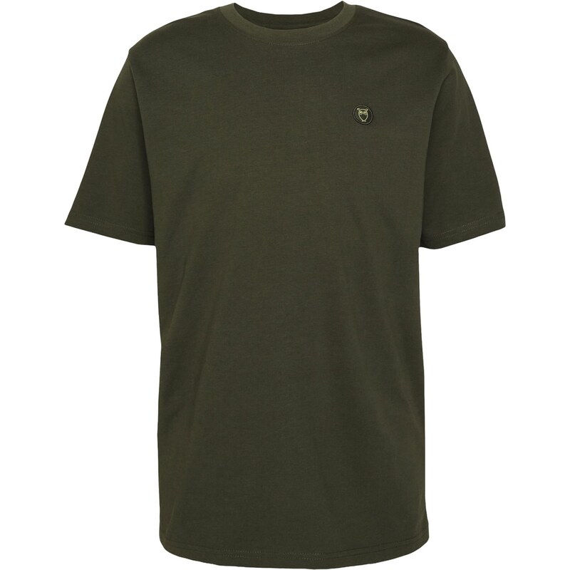 KnowledgeCotton Apparel Tričko ALDER tmavohnedá 67399772