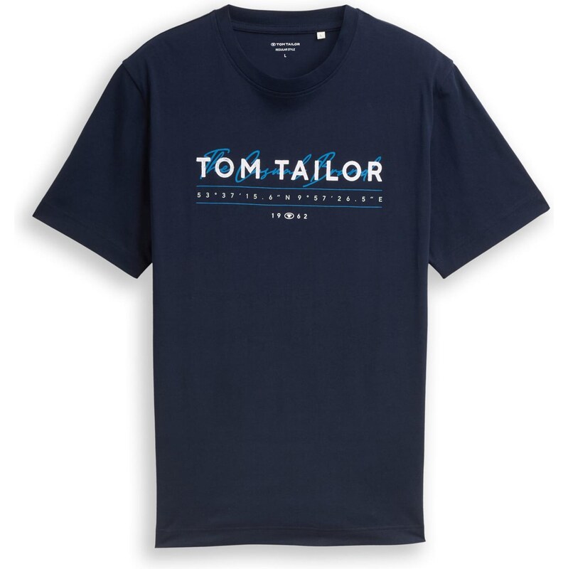 TOM TAILOR Tričko modrá / tmavomodrá / biela 67399826
