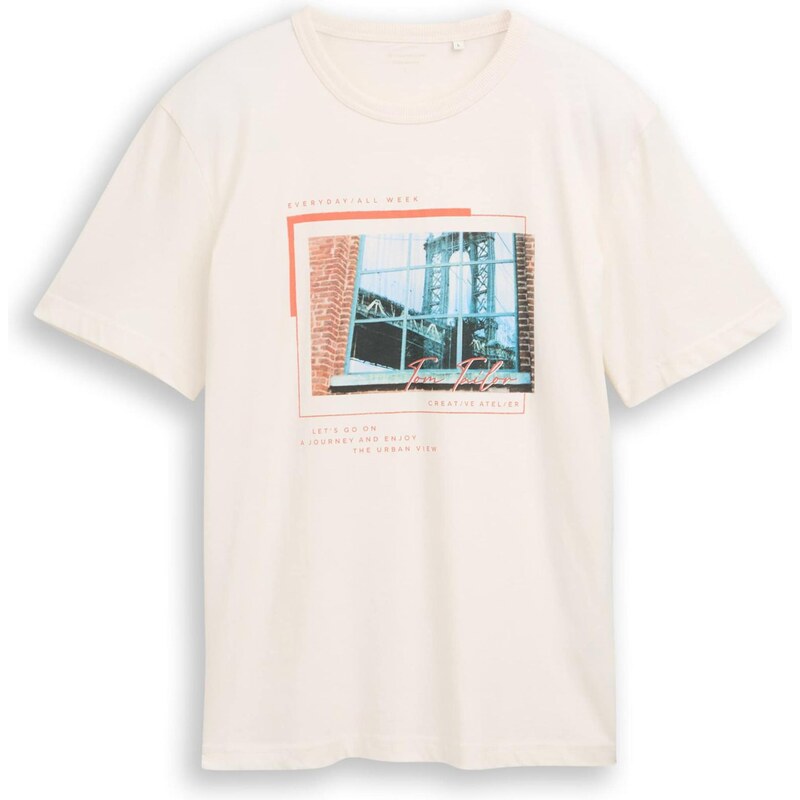 TOM TAILOR Tričko vodová / mandarínková / čierna / prírodná biela 67399821