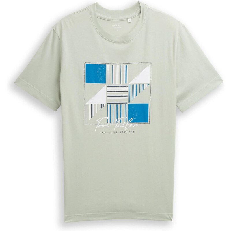 TOM TAILOR Tričko modrá / tmavošedá / čierna / biela 67399817