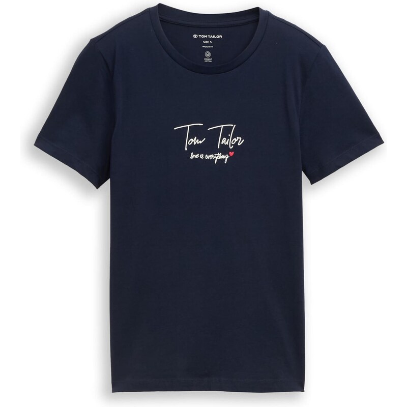 TOM TAILOR Tričko tmavomodrá / biela 67399828