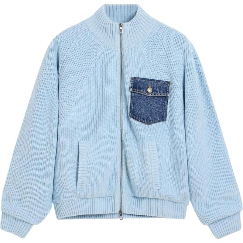 Desigual Kardigán modrá denim / svetlomodrá 67399874