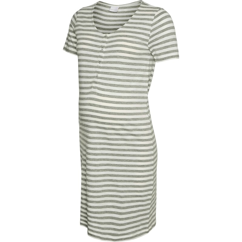 MAMALICIOUS Nočná košieľka MLVIOLA sivá / svetlosivá 67399912