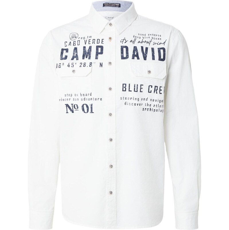 CAMP DAVID Košeľa námornícka modrá / biela 67399980