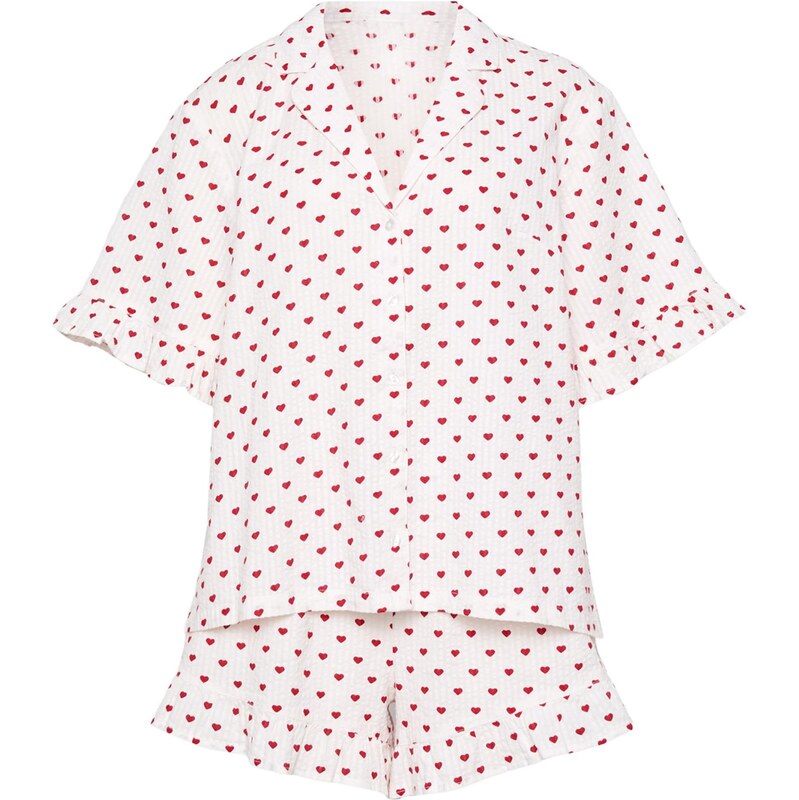 Lindex Kraťasy červená / šedobiela 67399989