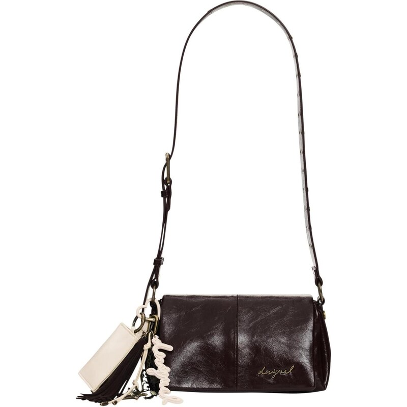 Desigual Taška cez rameno tmavohnedá 67400019