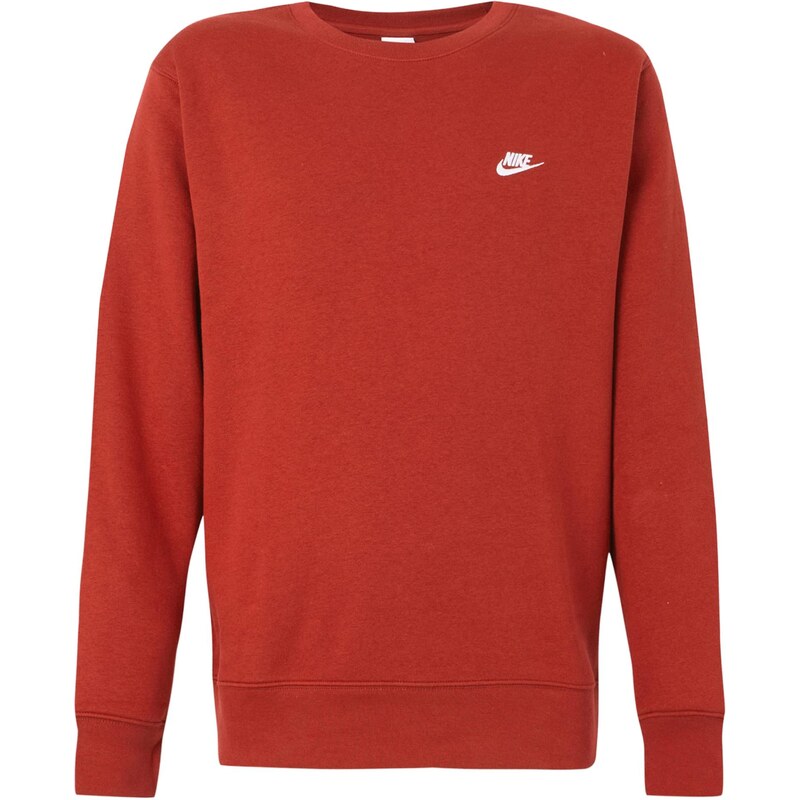 Nike Sportswear Mikina CLUB oranžovo červená / biela 67400038