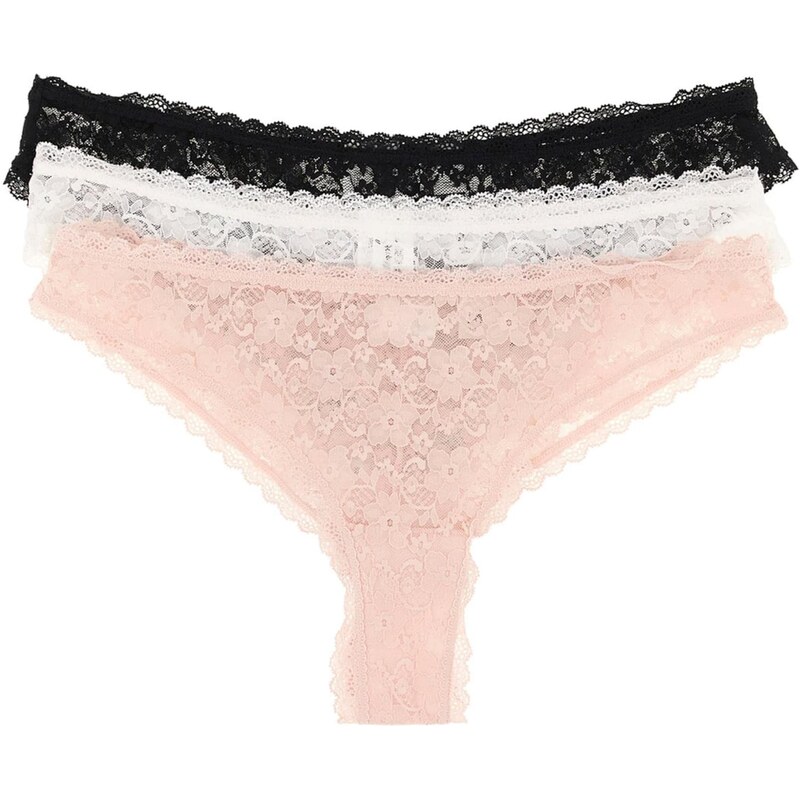 GUESS Tangá púdrová / čierna / biela 67400154