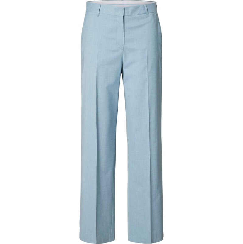 SELECTED Nohavice s pukmi SLFWIDE LISA modrá denim 67400163