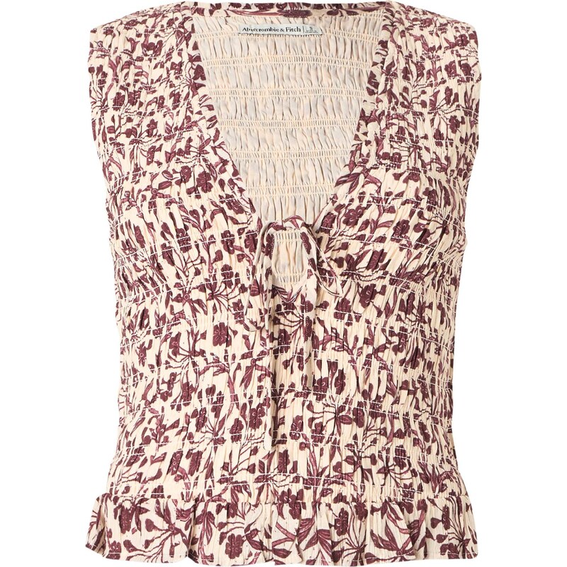 Abercrombie & Fitch Top piesková / bordová 67400177