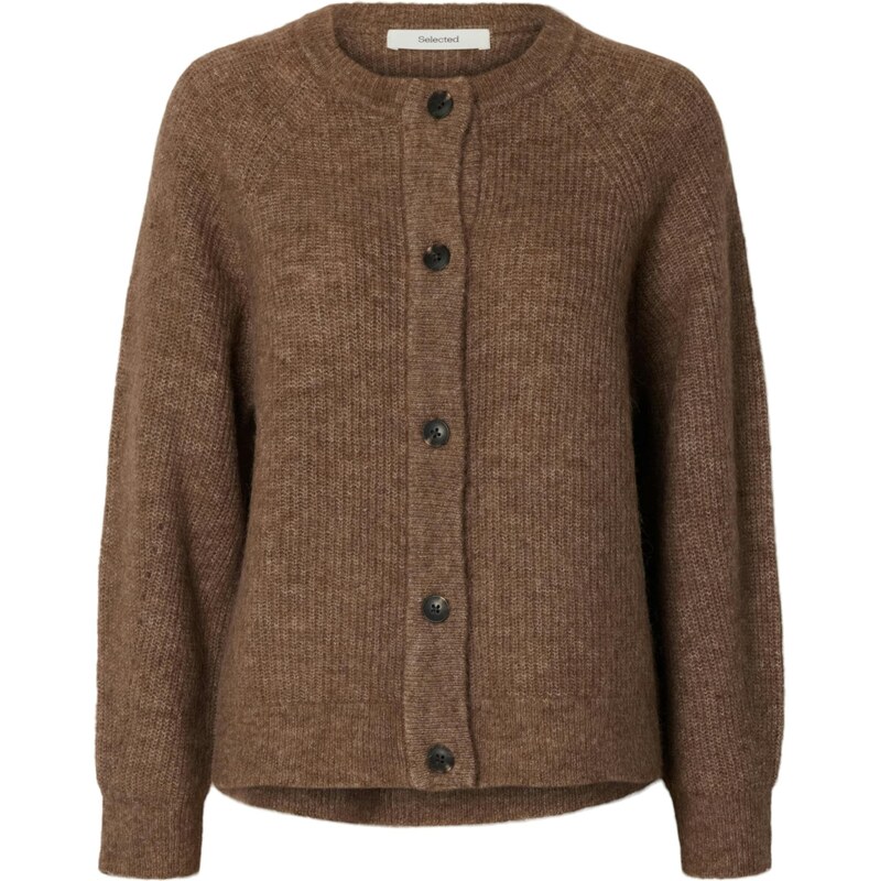 SELECTED Kardigán SLFLULU čokoládová 67400174