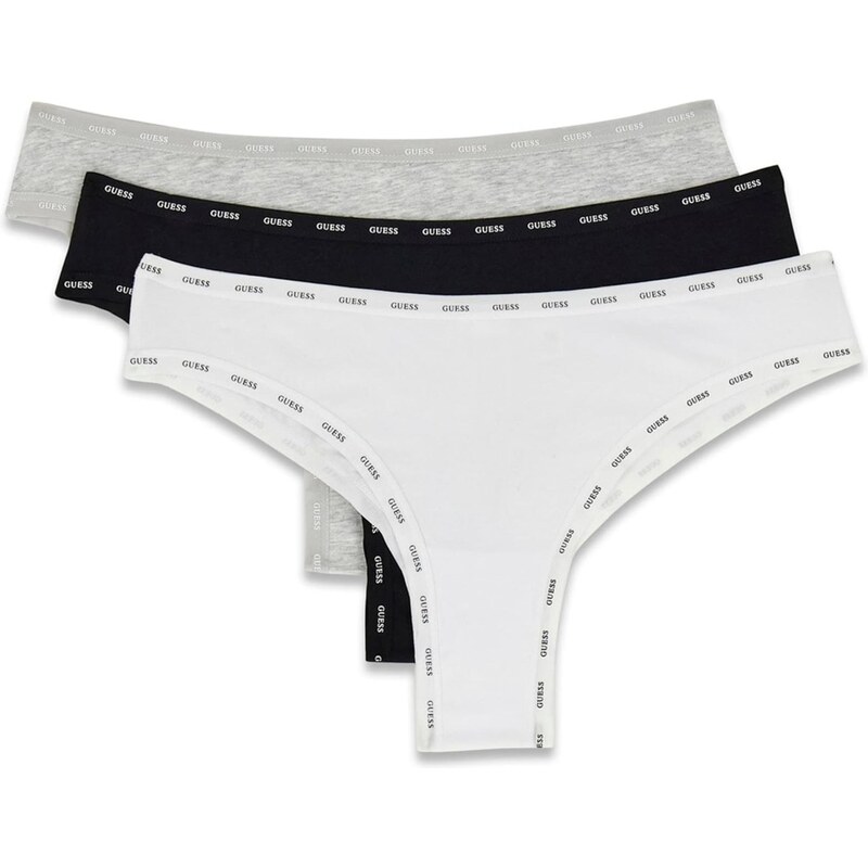 GUESS Nohavičky kamenná / čierna / biela 67400157