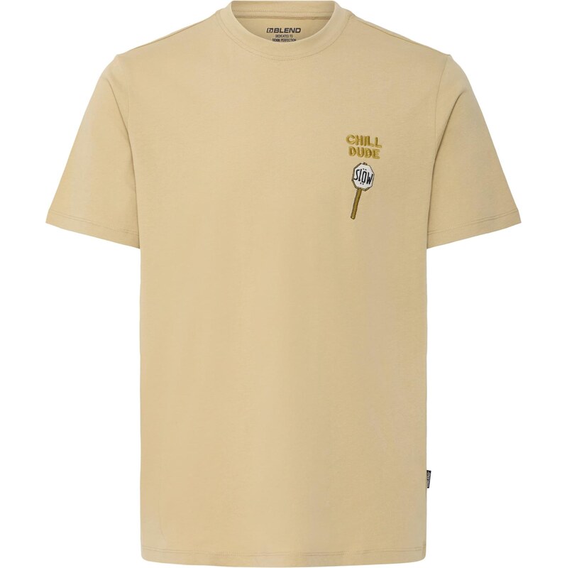 BLEND Tričko BHKAMERON béžová / horčicová / čierna / biela 67400196