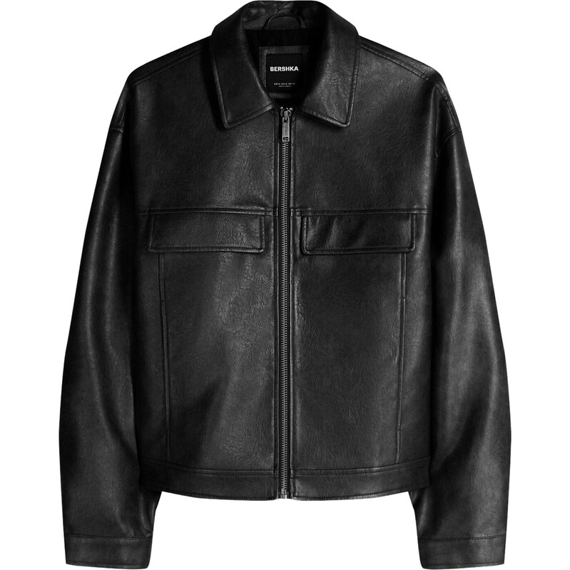 Bershka Prechodná bunda čierna 67400242