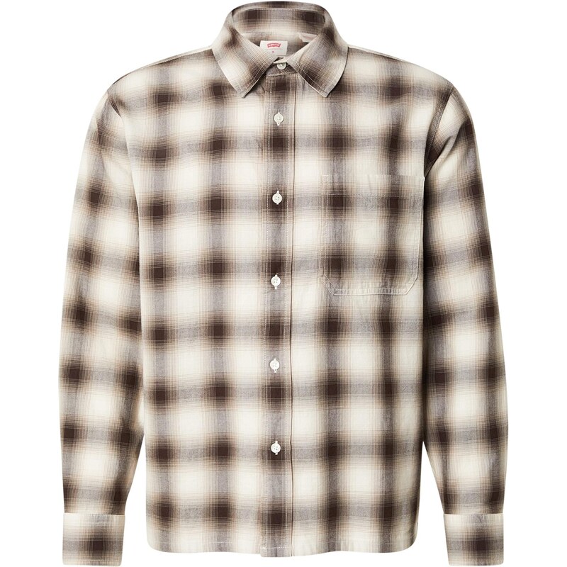 LEVIS Košeľa DUBOCE čokoládová / kaki / biela 67400446