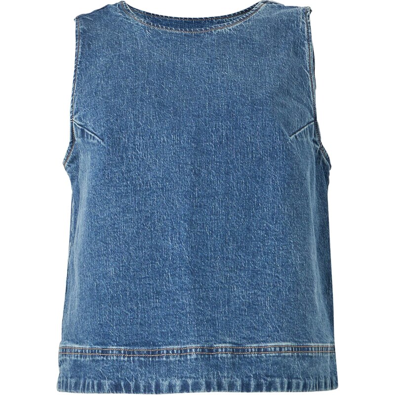 Abercrombie & Fitch Top modrá denim 67400462