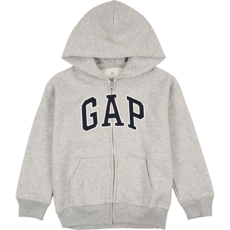 GAP Tepláková bunda sivá melírovaná / čierna / biela 67400570