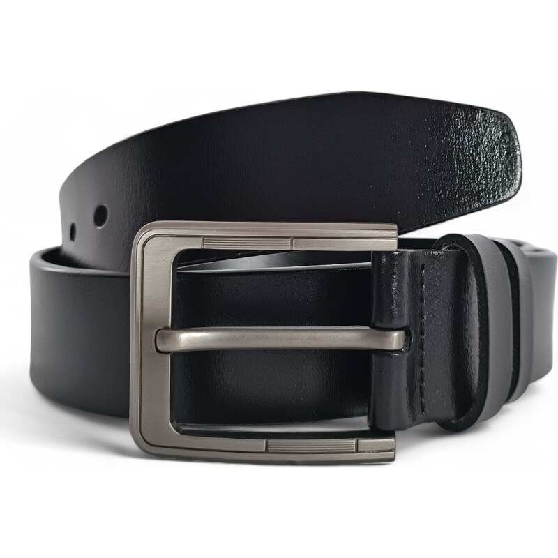 Pánsky kožený opasok čierny Bergamo Black 67388302