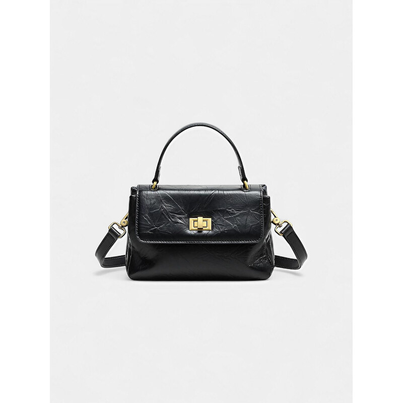 SAMUELSON Dámska kožená kabelka – luxusná čierna crossbody kabelka 67388354
